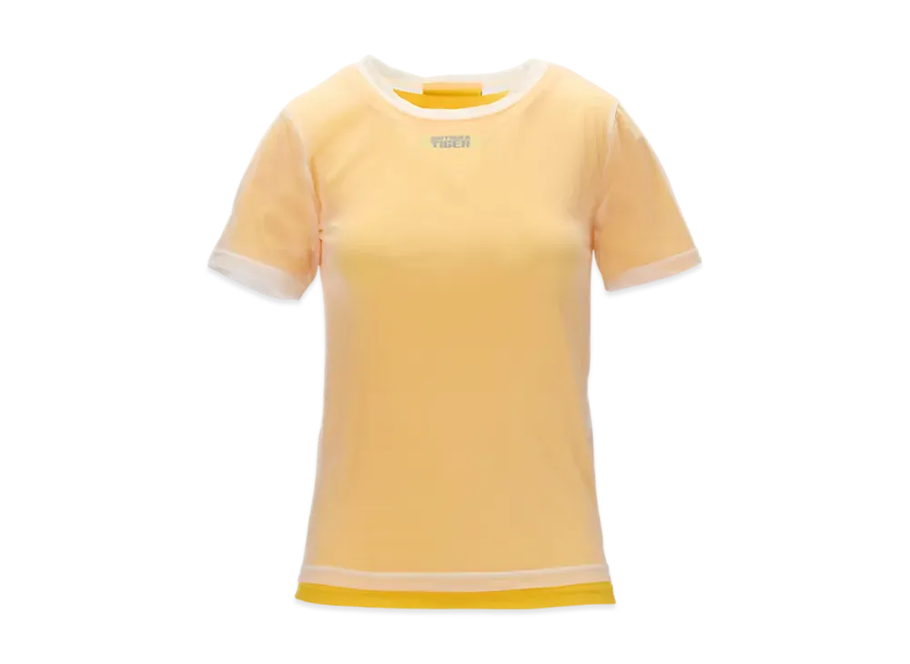 Onitsuka Tiger Women'S Double Tee "White/Yellow"