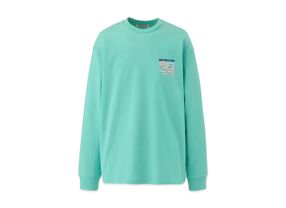 Onitsuka Tiger Long Sleeved Tee "BlueGreen"