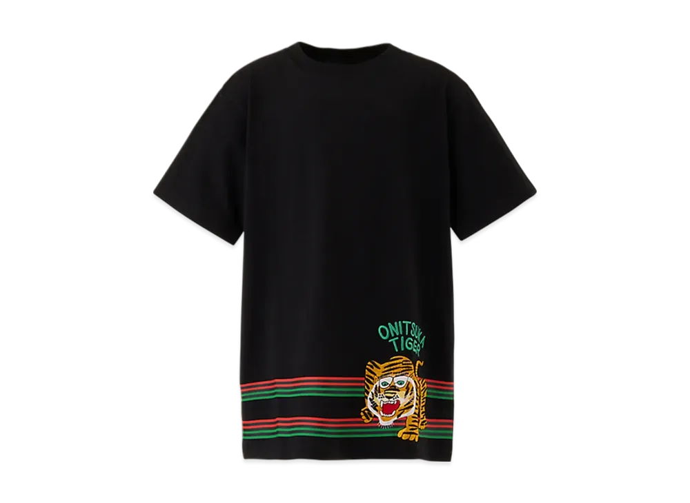 オニツカタイガー キッズ グラフィック Tシャツ "ブラック"