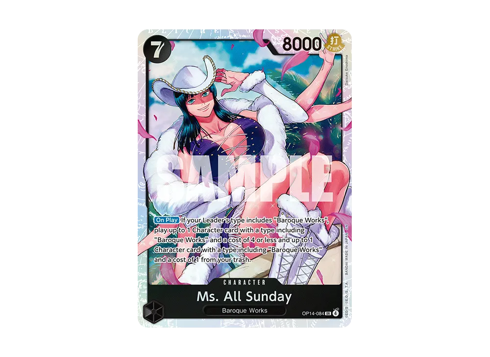 ミス・オールサンデー SR-P [OP14-084](ブースターパック「蒼海の七傑