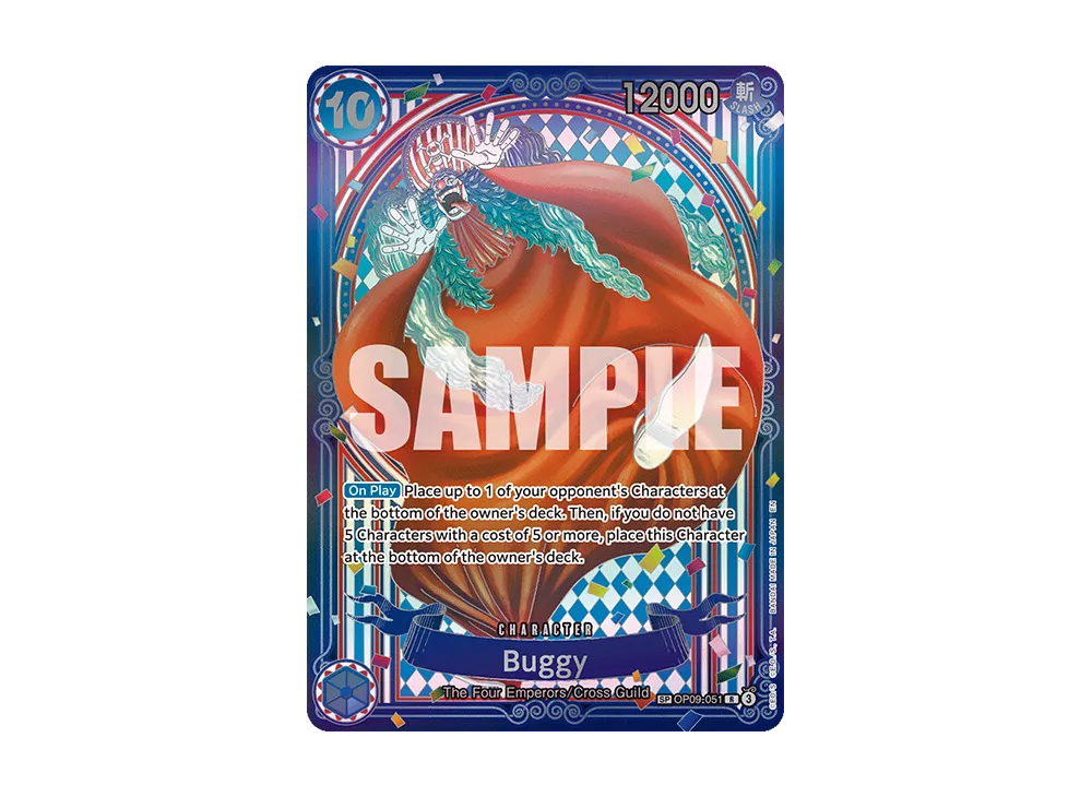 バギー 銀 OP09-051 スペシャルカード 3周年記念カード Buggy OP09-051 3rd Anniversary Silver Parallel SP Card ONE PIECE