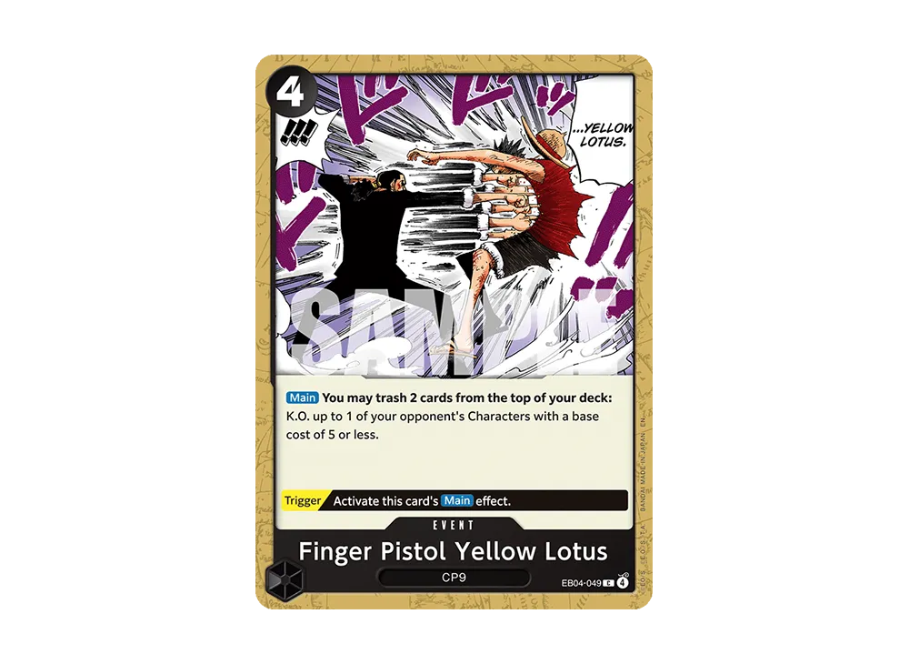 Finger Pistol Yellow Lotus C [EB04-049][EN](Booster Pack "ADVENTURE ON KAMI’S ISLAND")