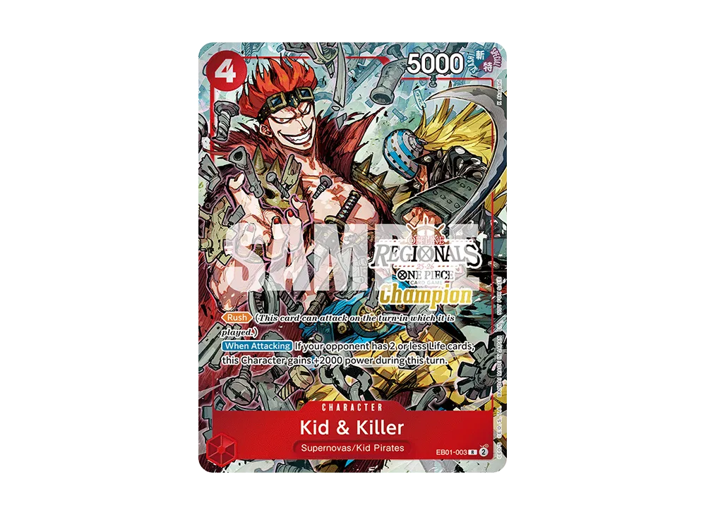 キッド&キラー R [EB01-003]【英語版】(プロモーションカード「オフライン地域 チャンピオンカードセット 25-26 シーズン2」)