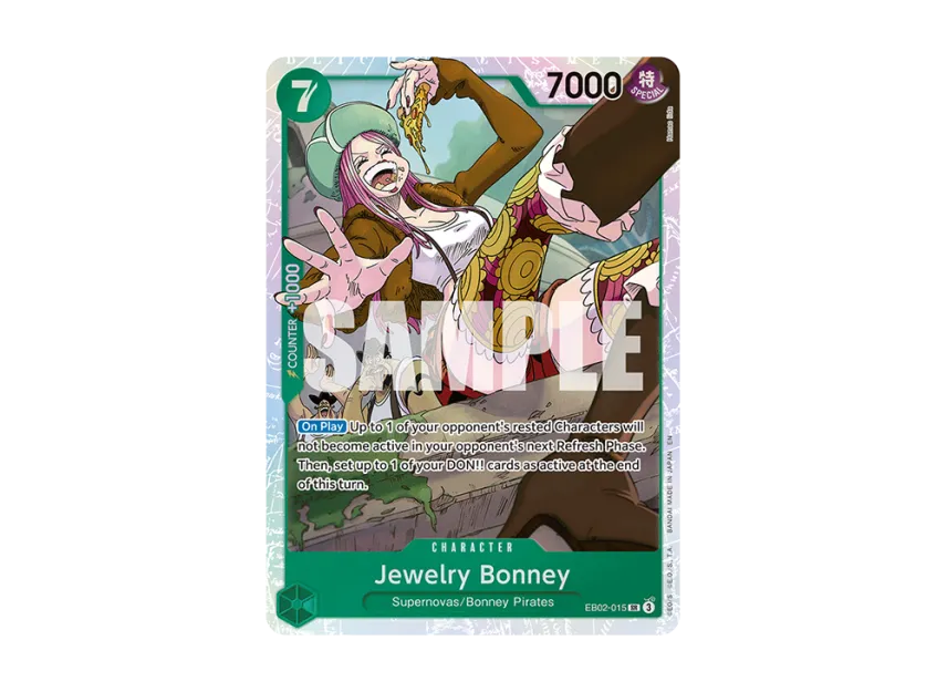ONE PIECE Card Jewelry Bonney SR EB02-015 PAR Parallel Anime - Foto 4