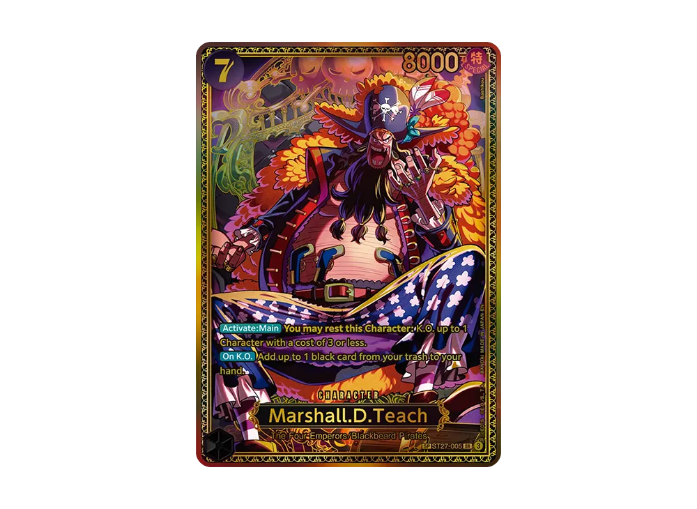 マーシャル・D・ティーチ SR-SPC :新四皇スペシャルカード [ST27-005]【英語版】(ブースターパック「世界最強の戦士」)