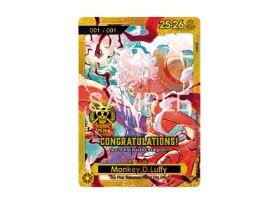 モンキー・D・ルフィ :シリアルナンバー入り :優勝記念品 (プロモーションカード「チャンピオンシップ25-26 ワールドファイナル」)