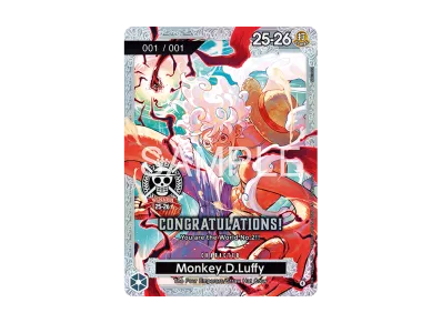 モンキー・D・ルフィ :シリアルナンバー入り :準優勝記念品 (プロモーションカード「チャンピオンシップ25-26 ワールドファイナル」)