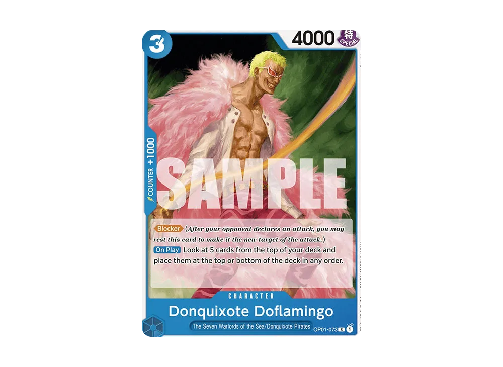 DONキホーテ・ドフラミンゴ R [OP01-073]【英文版】(起始牌組「藍 多尼多尼‧多佛朗明哥」)