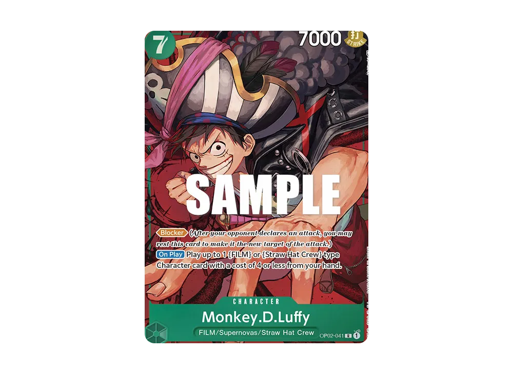 モンキー・D・ルフィ R-P [OP02-041]【英語版】(ブースターパック「頂上決戦」)