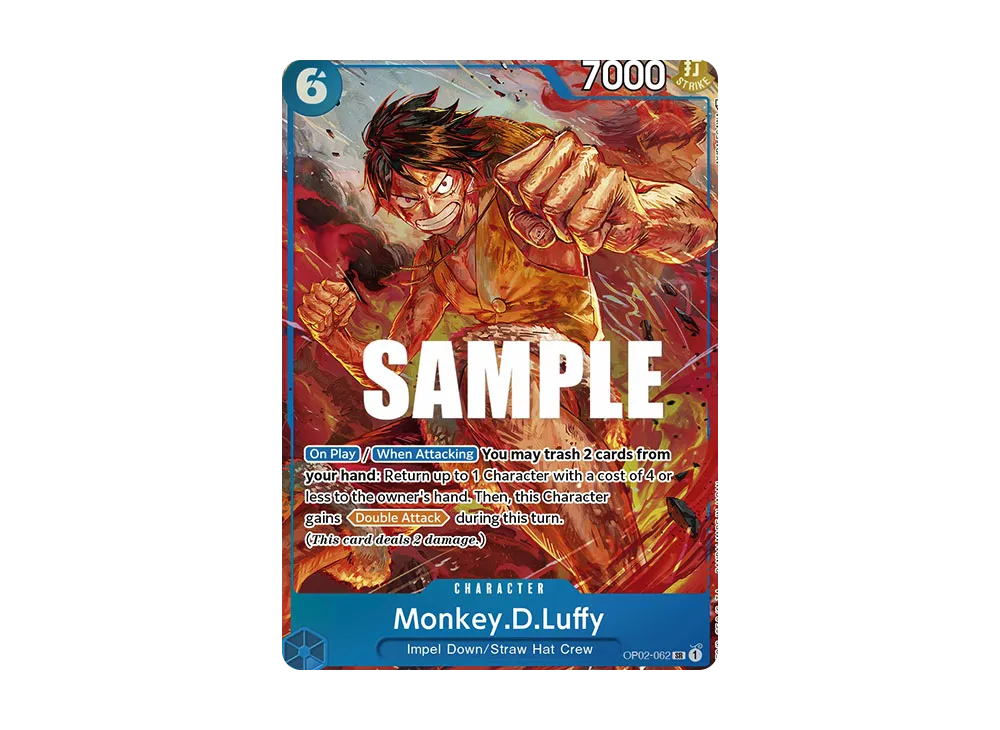 モンキー・D・ルフィ SR-P [OP02-062]【英語版】(ブースターパック「頂上決戦」)