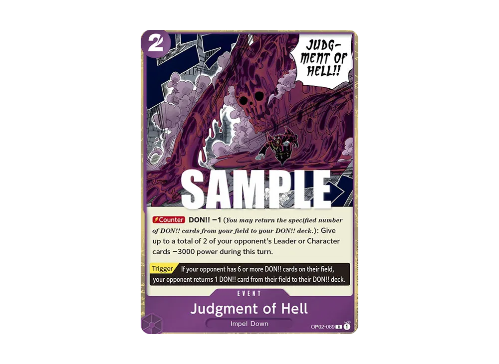 地獄の審判 R [OP02-089]【英語版】(ブースターパック「頂上決戦」)