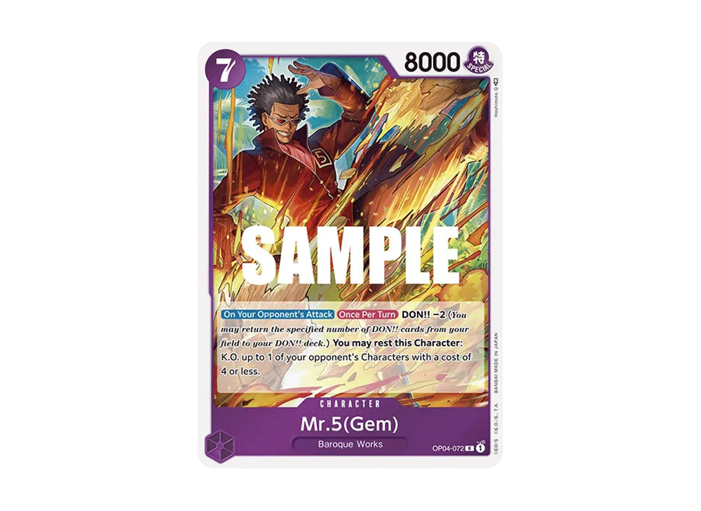 Mr.5(Gem) R [OP04-072] [EN](Booster Pack "Kingdoms Of Intrigue")