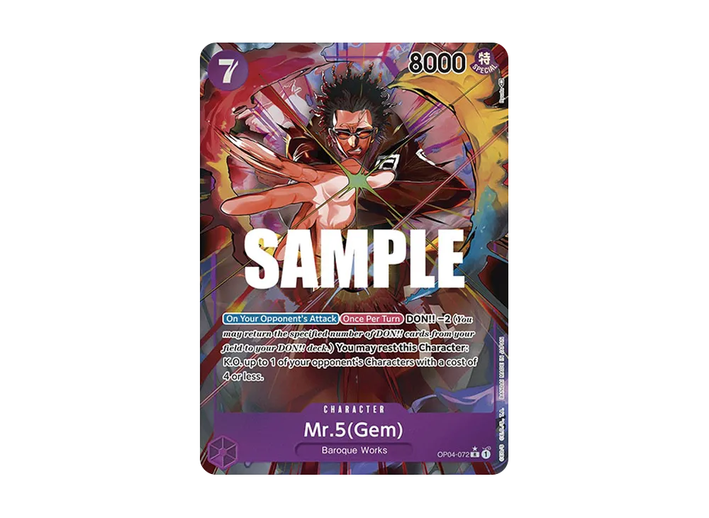 Mr.5(Gem) R-P [OP04-072] [EN](Booster Pack "Kingdoms Of Intrigue")
