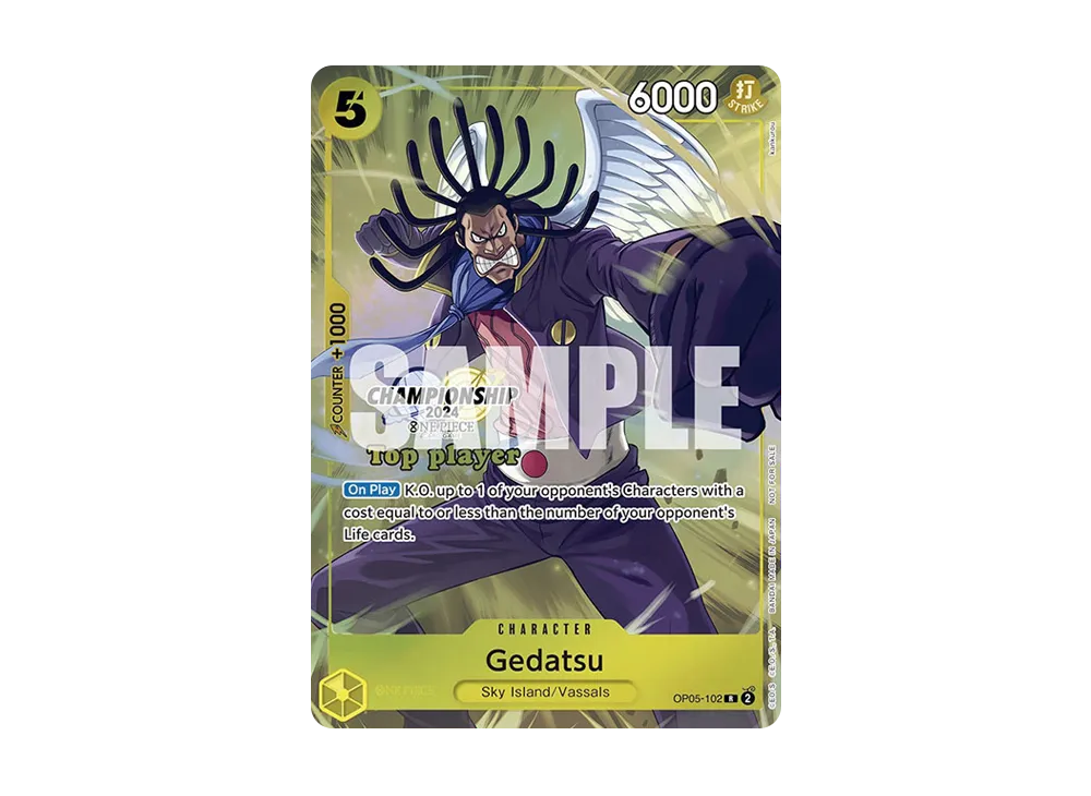 ワンピースカードゲーム ゲダツ　チャンピオンシップトッププレイヤー　英語版 ワンピースカードゲーム ゲダツチャンピオンシップトップ