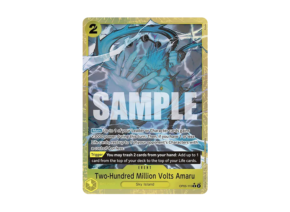 Two-Hundred Million Volts Amaru R-P [OP05-115] [EN](Premium Booster "ONE PIECE CARD THE BEST")