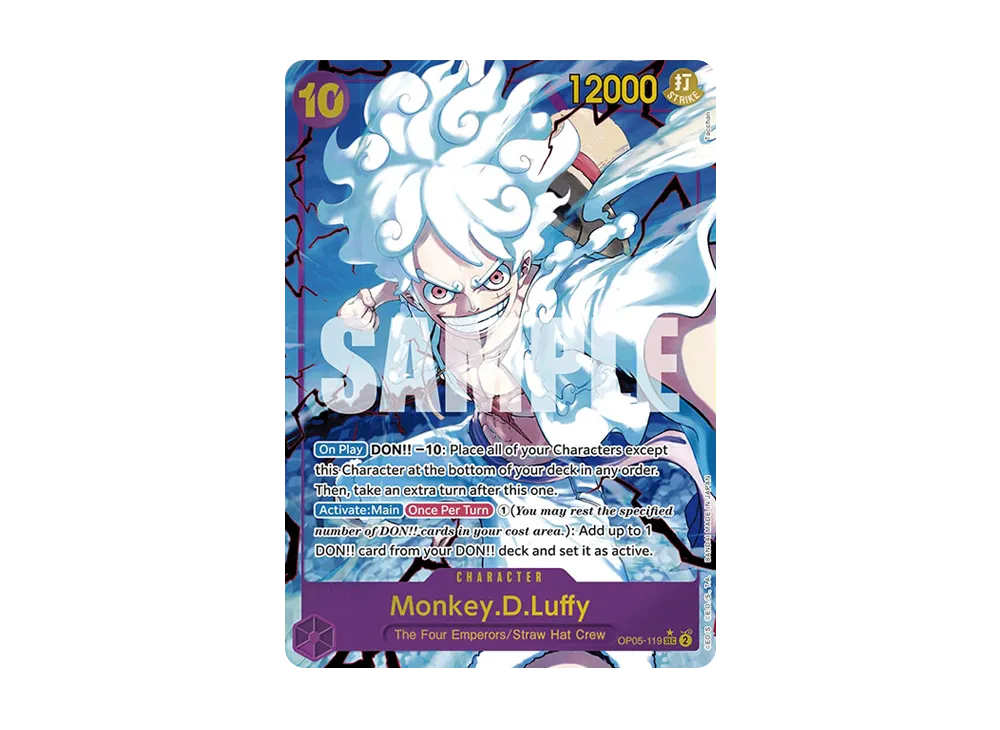 モンキー・D・ルフィ SEC-SPC :3周年スペシャルカード(金背景) [OP05 モンキー・D・ルフィ SEC-SPC :3周年スペシャルカード(金背景) [OP05