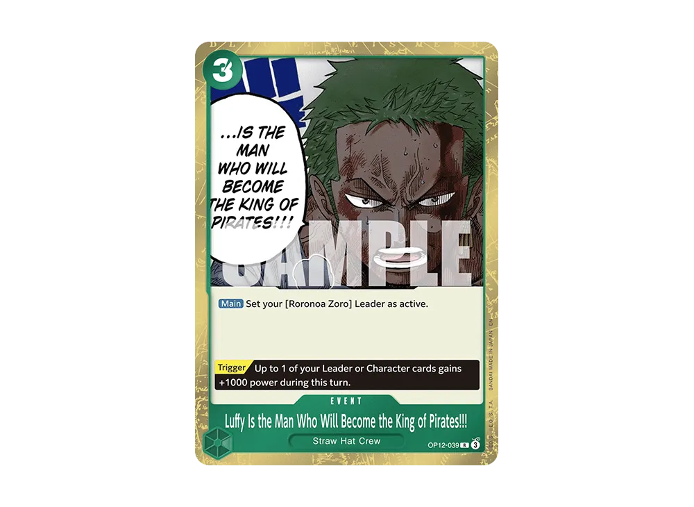 ルフィは海賊王になる男だ!!! R [OP12-039]【英語版】(ブースターパック「師弟の絆」)