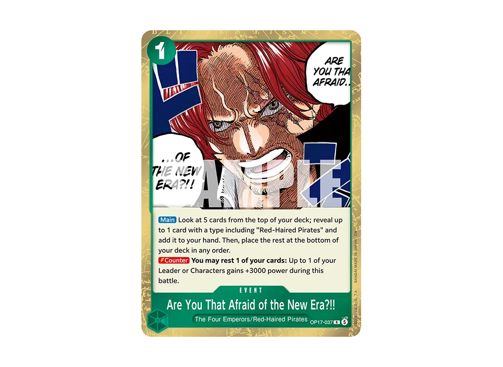 そんなに恐いか?「新時代」が!!! R [OP17-037]【英語版】(ブースターパック「世界最強の戦士」)