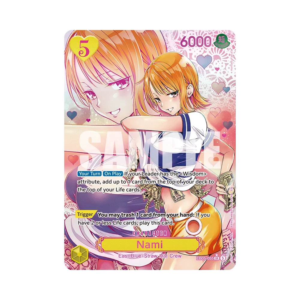 ナミ (矢吹健太朗) SR-P :箔押し版 [EB05-055]【英語版】(ブースターパック「ヒロインズエディション Vol.2」)