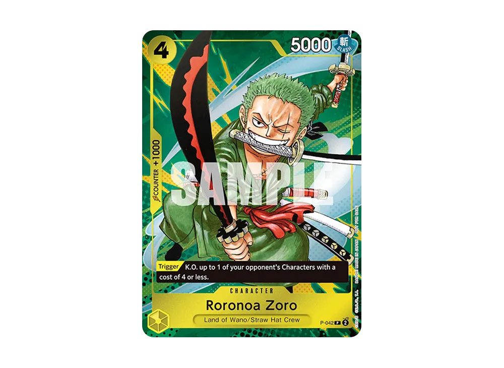 Roronoa Zoro コレクターズエディションカード One Piece Card Game Roronoa Zorro P-042 OPCG Japan Saikyo JUMP