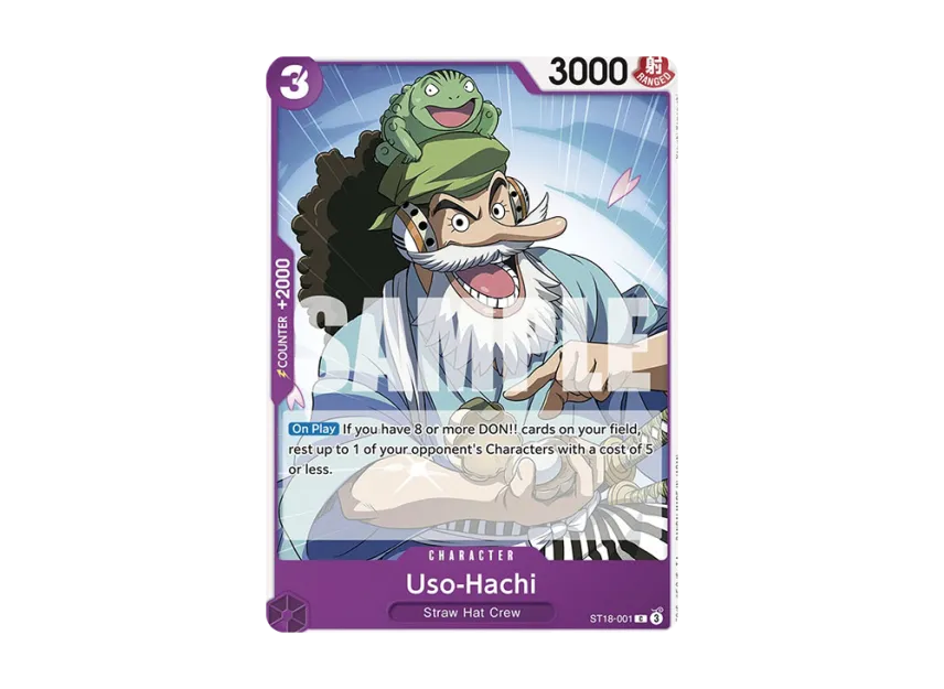 ONE PIECE TCG Uso-Hachi ONE PIECE TCG: Uso-Hachi ST18-001 X4 - PURPLE Starter Deck Common Cards | Monkey D. Luffy Starter Deck ONE PIECE TCG Uso-Hachi ONE PIECE TCG: Uso-Hachi ST18-001 X4 - PURPLE Starter Deck Common Cards | Monkey D. Luffy Starter Deck