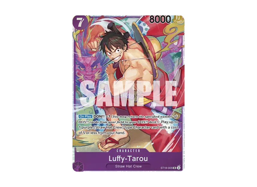 Luffy Starter Deck ONE PIECE Card Game - Luffy-Tarou SR ST18-005 (Purple) Japanese Start Deck Card, Near Mint Luffy Starter Deck ONE PIECE Card Game - Luffy-Tarou SR ST18-005 (Purple) Japanese Start Deck Card, Near Mint