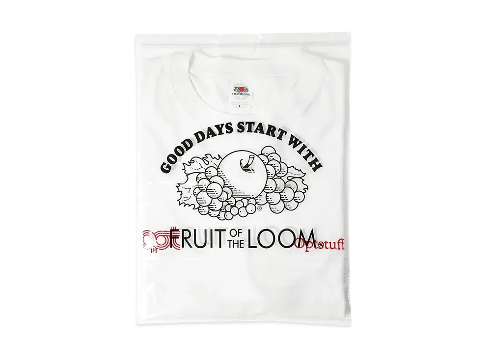 Optstuff x FRUIT OF THE LOOM Pack Tee "White/Red"