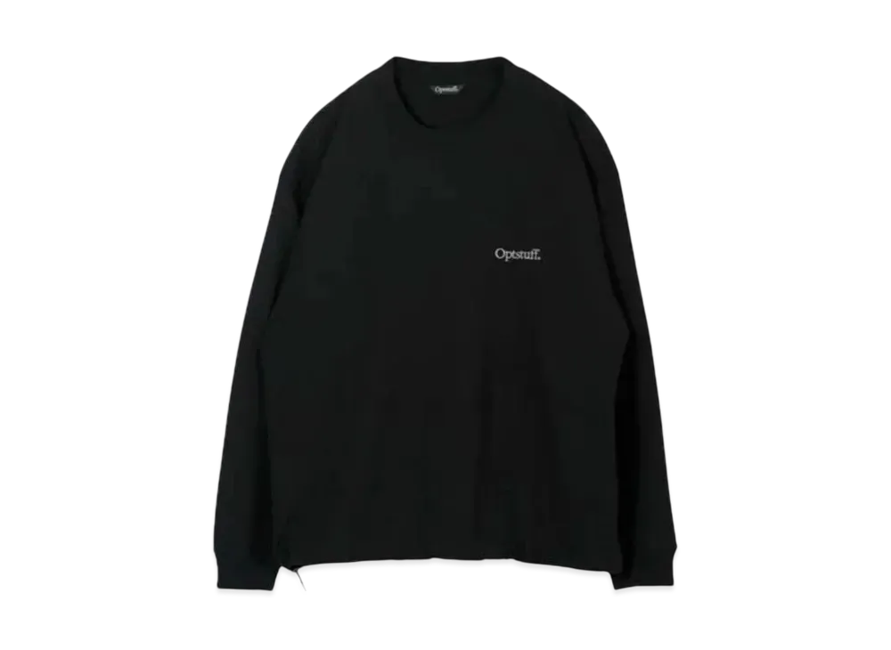 Optstuff Drawstring Long Sleeve T-Shirt "Black"