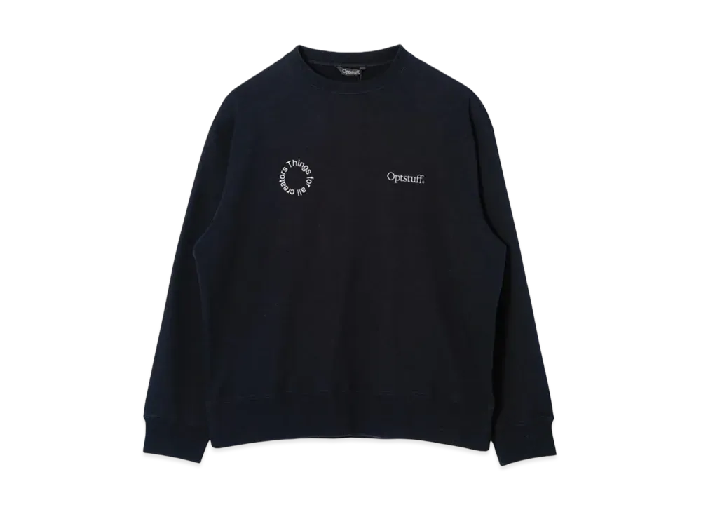 Optstuff Crewneck Sweat Shirt Circle Logo "Navy"