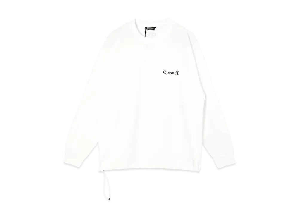 Optstuff Drawstring Long Sleeve T-Shirt "White"