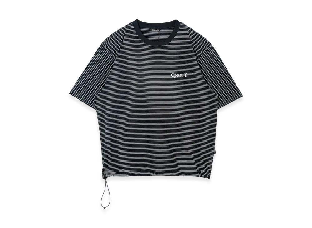 Optstuff Drawstring Border T-Shirt "Navy"