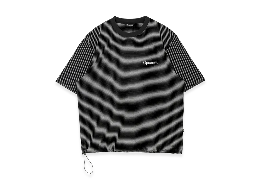 Optstuff Drawstring Border T-Shirt "Black"