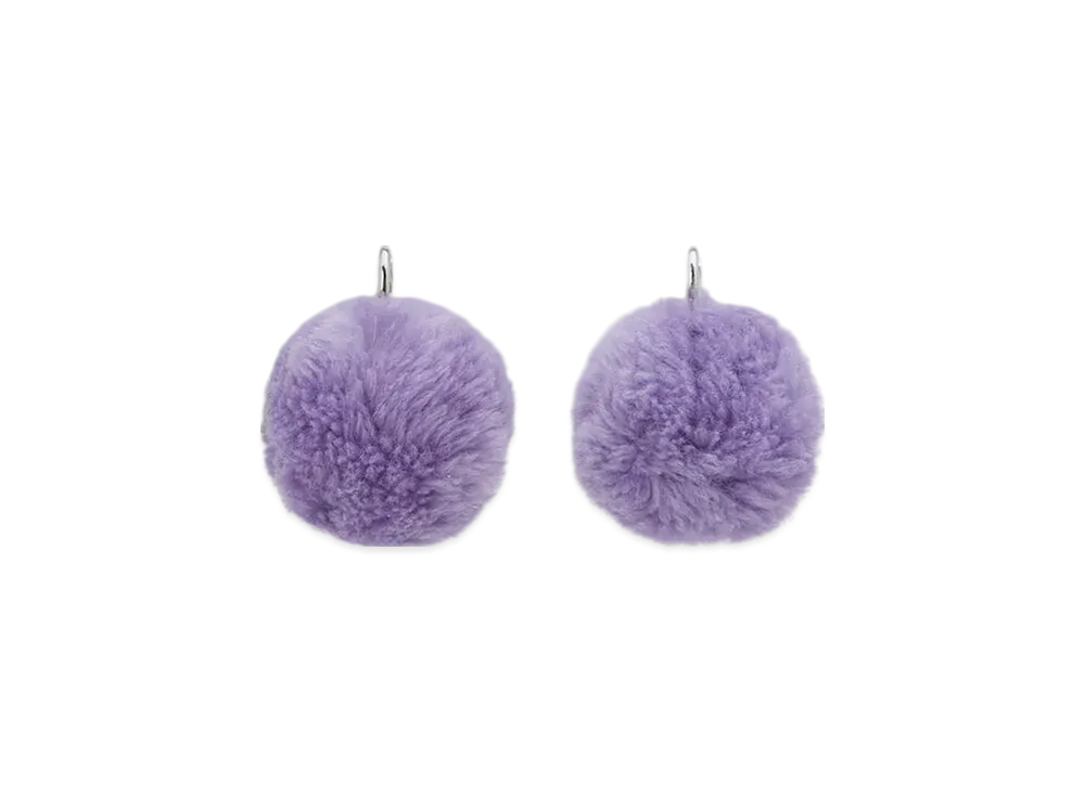 Marni Fluffy Pom-Pom Earrings "Lightorchid"
