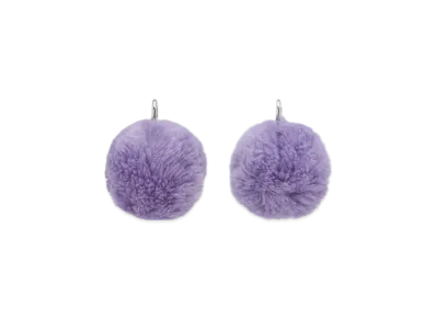 Marni Fluffy Pom-Pom Earrings "Lightorchid"