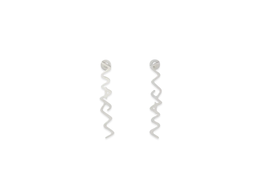 Marni Metal Marni Symbol Drop Earrings "Palladium"