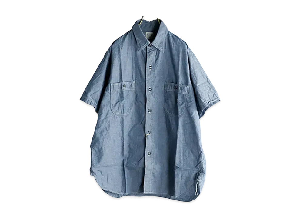 orSlow Short Sleeve Chambray Work Shirt "Chambray"