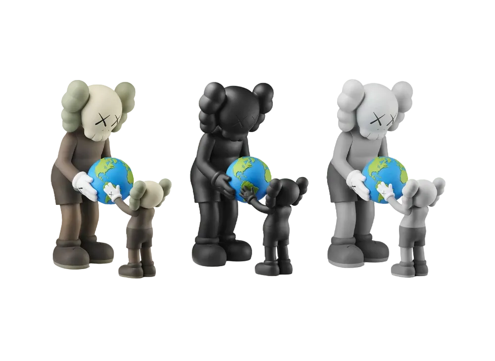 KAWS THE PROMISE Vinyl Figure Brown/Black/Grey Set