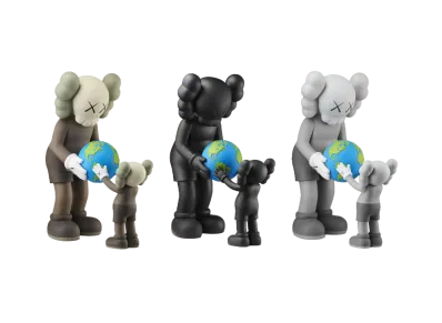 KAWS THE PROMISE Vinyl Figure Brown/Black/Grey Set