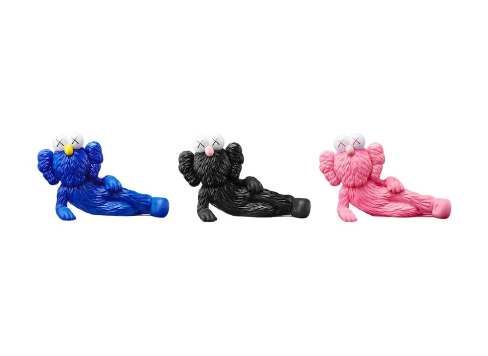 KAWS TIME OFF Vinyl Figure Blue/Black/Pink Set