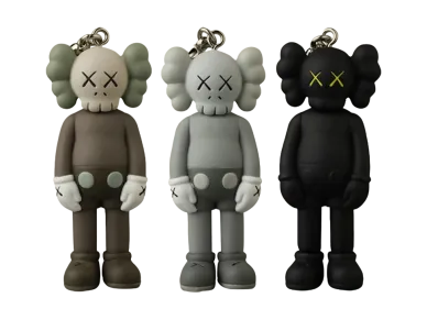 KAWS Tokyo First Companion Keychain (2021) Black/Brown/Grey Set