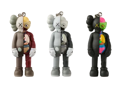 KAWS Tokyo First Flayed Companion Keychain (2021) Brown/Gray/Black Set
