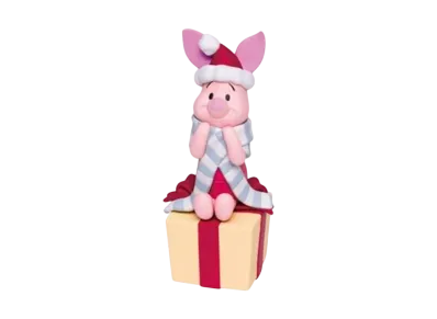 SUNNY SIDE UP "Happy Kuji" -DISNEY Christmas Ornament Kuji 2024- Figure Ornament Prize Piglet