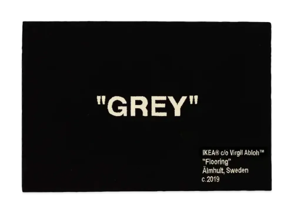 OFF-WHITE / IKEA "GREY" Rug "Black"
