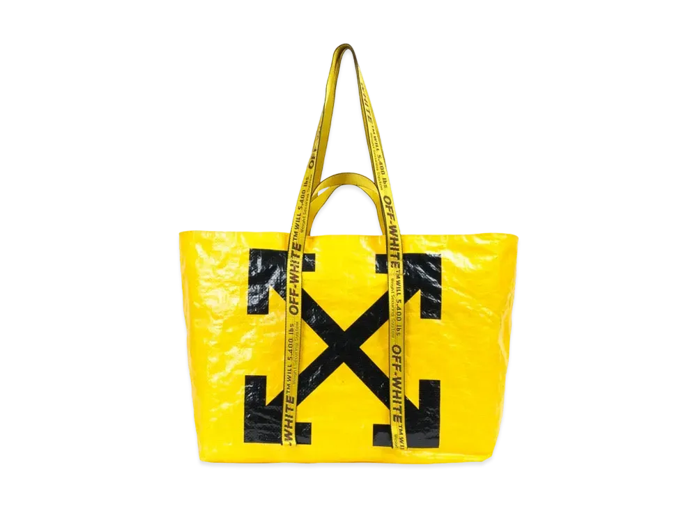オフホワイト アローズ トート バッグ "イエロー"