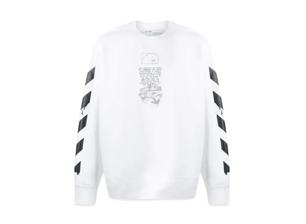 OFF-WHITE Dripping Arrows Incompiuto Sweatshirt "White"