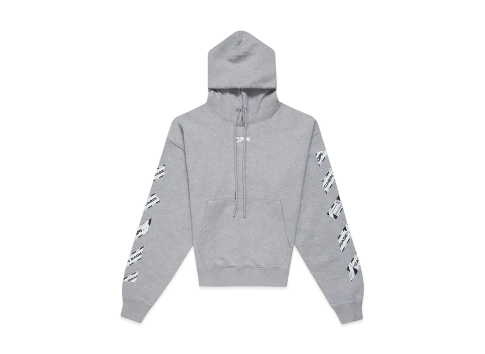 OFF-WHITE Airport Tape Arrows Diag Over Hoodie "Grey"