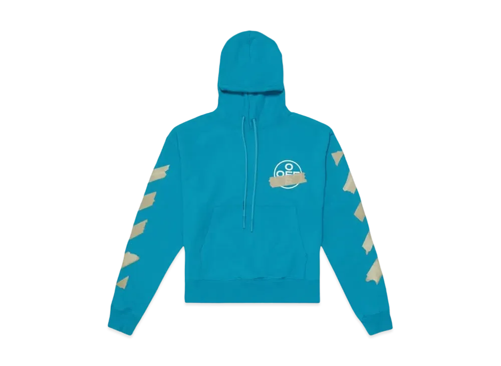 OFF-WHITE Tape Diag Arrows Hoodie "Blue"