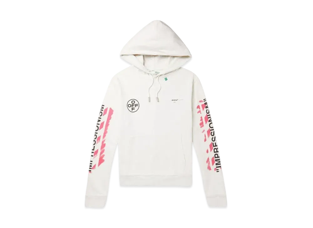 オフホワイト ダイアグ ステンシル フーディー "ホワイト"
