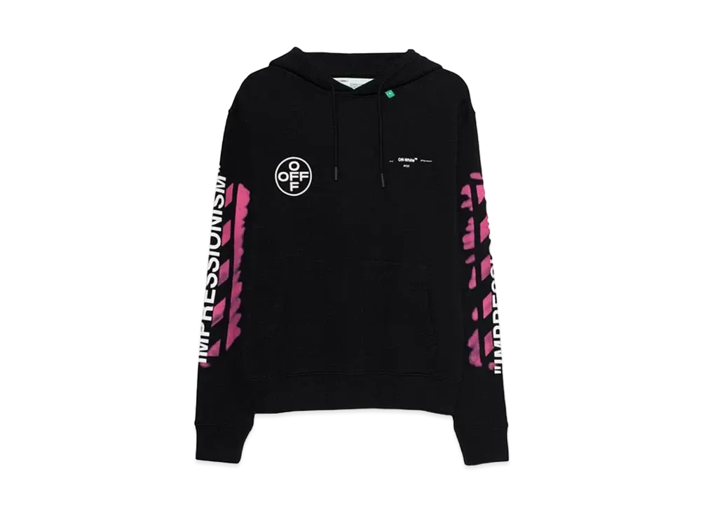 OFF-WHITE Diag Stencil Hoodie "Black"