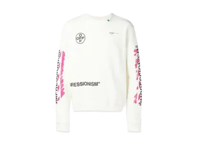 OFF-WHITE Impressionism' Diag Stencil Sweatshirt "White"